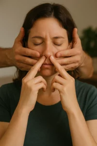 acupression pour soulager les allergies